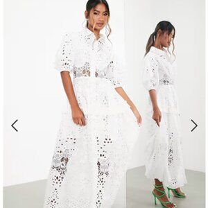 ASOS EDITION white eyelet dress